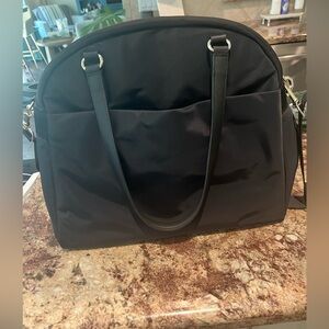 Lo and Sons Purple Patterned Interior Tote with Gold Zipper -Brand New